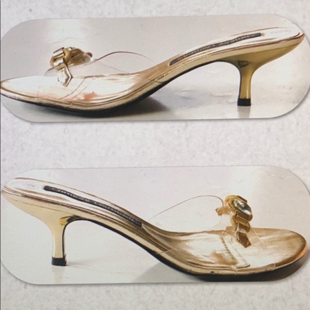 Chinese Laundry Clear Plastic Embellished Sandals